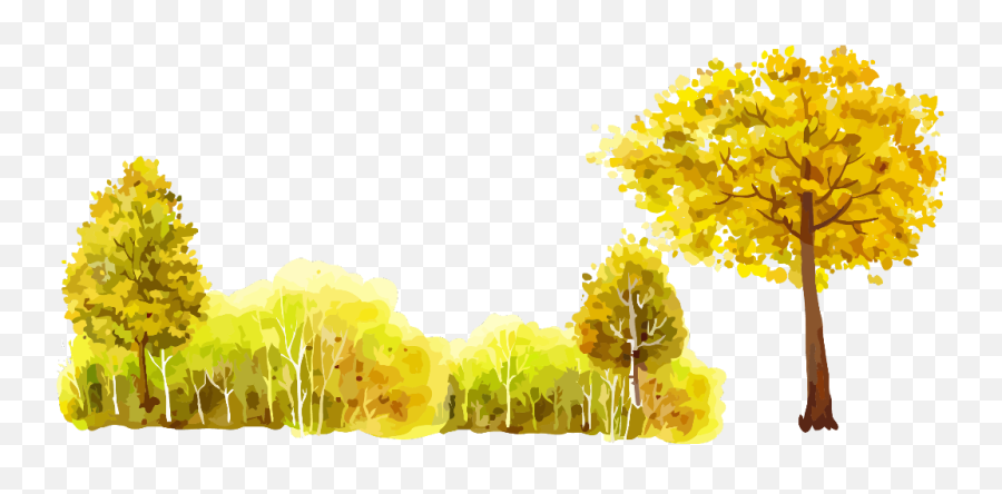 Ftestickers - Autumn Forest Watercolor Png,Watercolor Png
