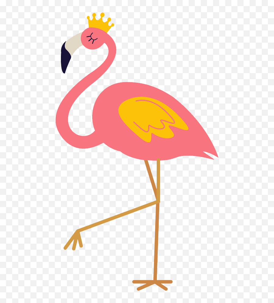 Flamingo With Crown Clipart Transparent - Clipart World Flamingo With Crown Clipart Png,Flamingo Icon