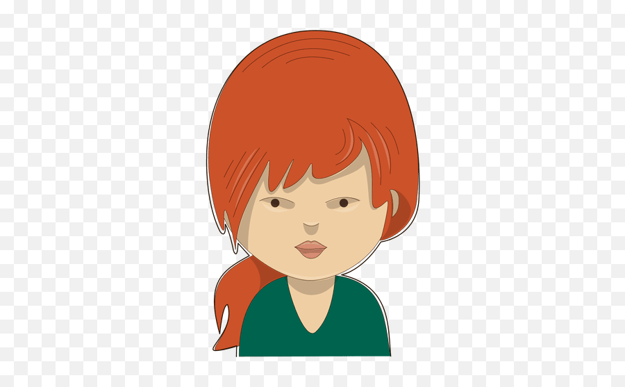 Red Hair Woman Serious - Transparent Png U0026 Svg Vector File Cartoon,Hair Png Transparent