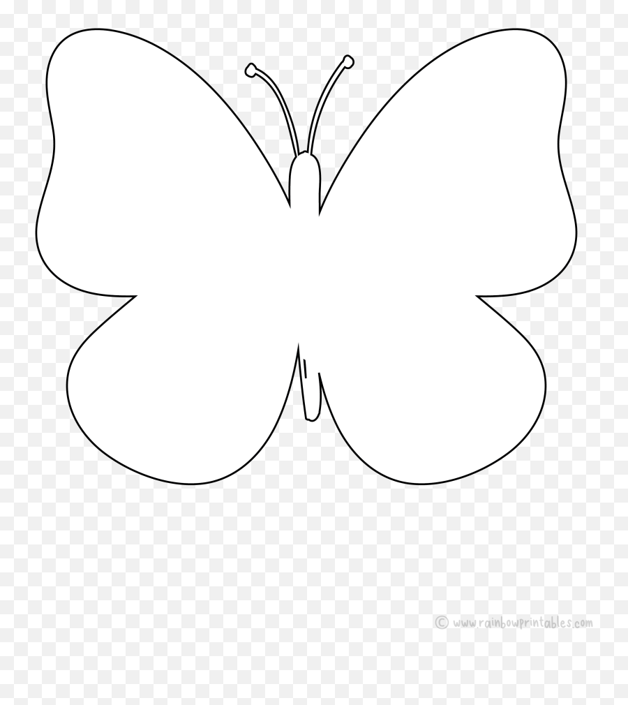 15 Free Butterfly Outline Printable Pages For Kidu0027s Arts - Girly Png,Colorful Butterfly Icon