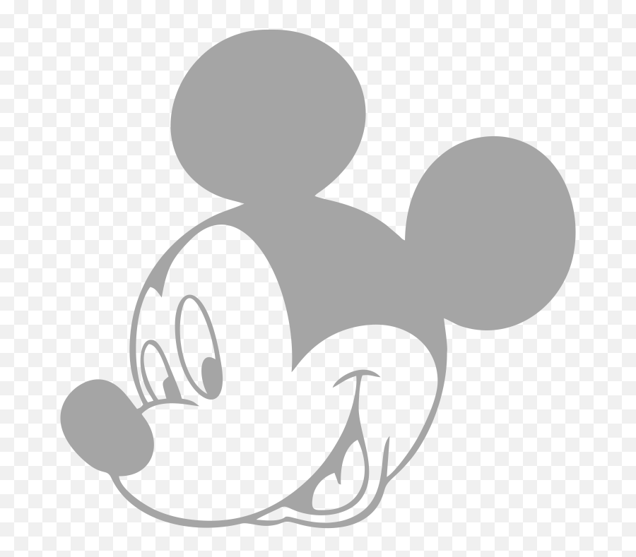 Download Mickey Outline Vector File - Mickey Mouse Icon Png Mickey Mouse Black And White Transparent,Mouse Icon Vector
