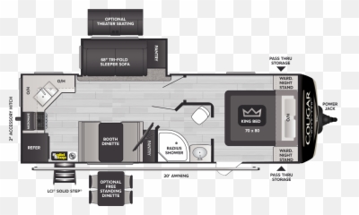 Cougar Half - Ton Luxury Travel Trailers Model 24SABWE 2022 30bhs png