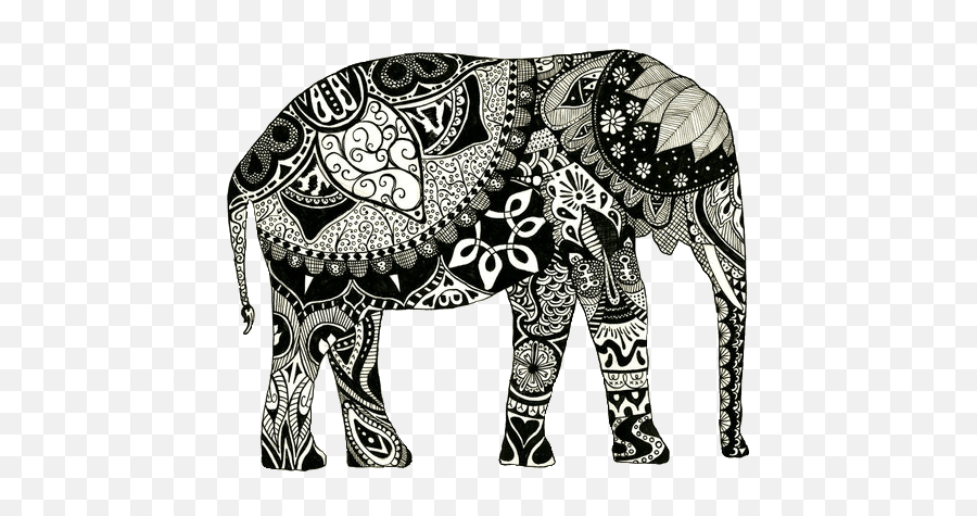 Elephant Pattern Art - Elephants Png Image 243 Pngmix,Elephant Png