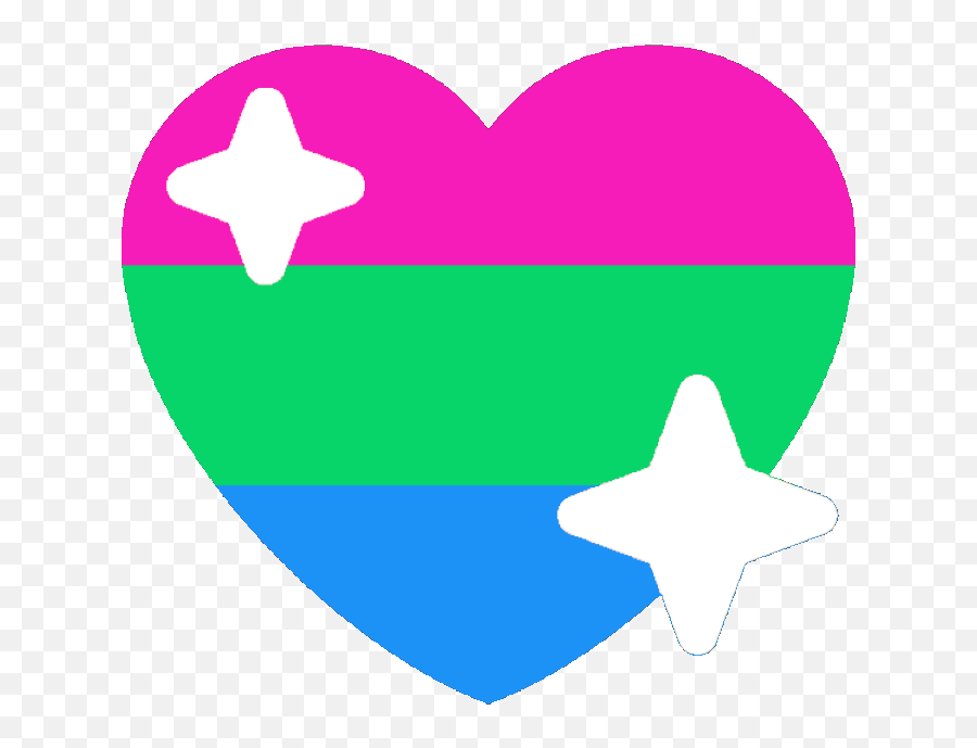 Polysexual Sparkle Heart Discord Emoji - Pride Heart Emoji Discord Png,Sparkle Emoji Transparent