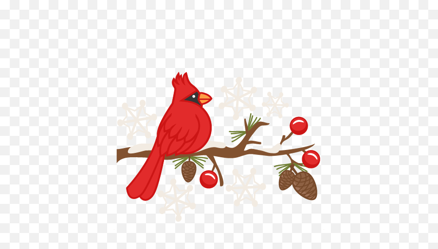 Cute Cardinal - Christmas Cardinal Bird Clip Art Png,Cardinal Png