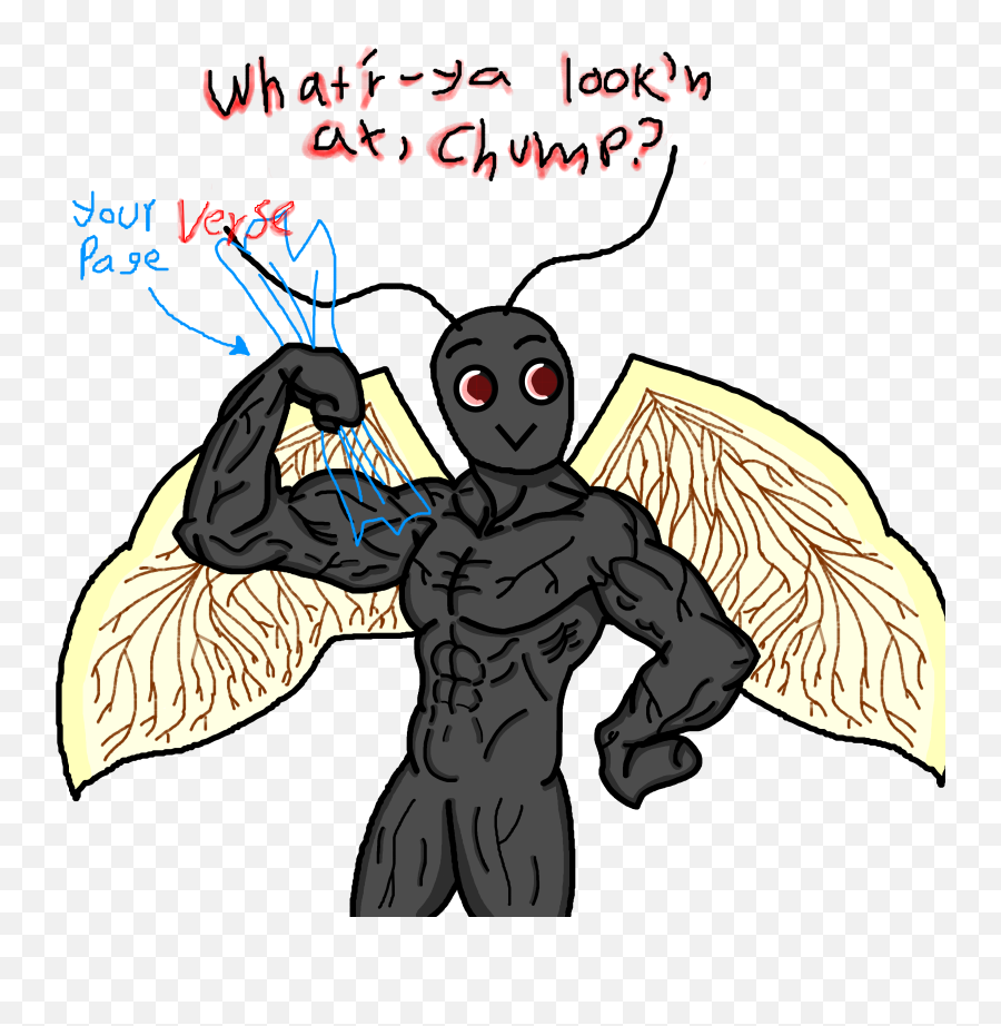 Ant The Mothman Black Nuclear - Ant With Big Muscles Png,Muscles Png