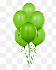 Balloons Green New - Blue Happy Birthday Transparent Background png