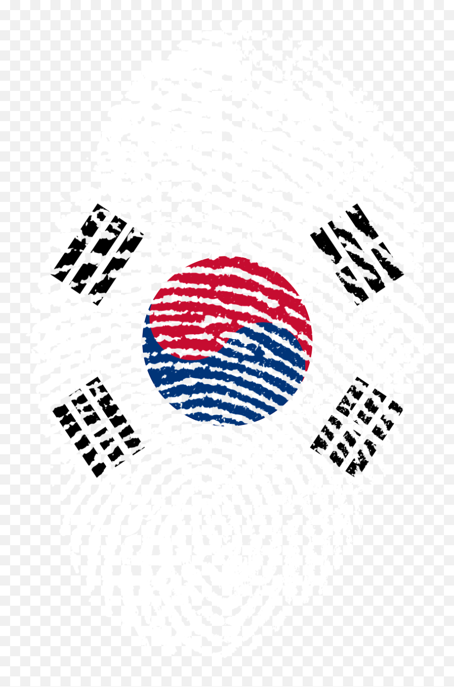 Korea Flag Fingerprint - Free Image On Pixabay Virgin Islands Flag Art Png,Korean Flag Png