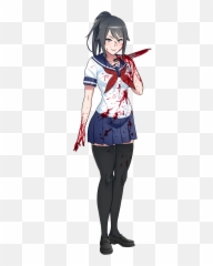 Kjech Yandere Simulator Ayano Aishi Blood Seifuku Stockings - Ayano Aishi Png,Blood Pool Png
