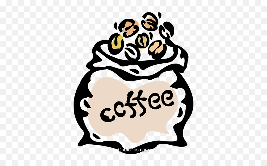 Coffee Beans Royalty Free Vector Clip Art Illustration - Cofee Clipart Black And White Png,Coffee Bean Vector Png