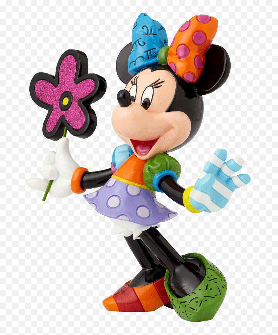 Disneyu0027s Minnie Mouse With Flowers Figurine - Minnie Mouse Con Una Flor Png,Baby Minnie Mouse Png