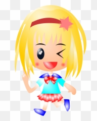 Girl Anime Blonde - Free Vector Graphic On Pixabay Fools Cartoon Image Png,Anime Girl Sitting Png