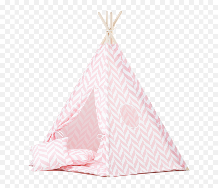 Pink Herringbone Teepee Set Kids Tent - Tent Png,Teepee Png