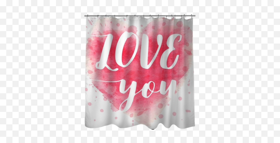 Download Hd Hand Drawn Watercolor Heart With Calligraphy - Curtain Png,Watercolor Heart Png