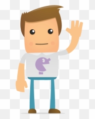Meppy - Cartoon Guy Waving Png
