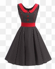 Robe À Pois Année 50 Chic - Sleeveless Png,Robe Png
