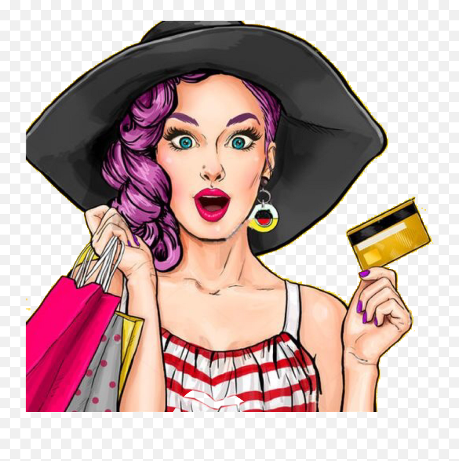 Download Woman Pop Art Credit Card Png - Pop Art Girl Png,Pop Art Png