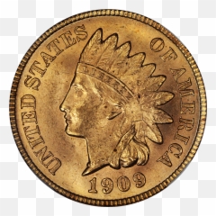 File1909 Indian Cent Ngc Ms65rd Obversepng - Wikipedia 20 Franc Lucky Angel Gold Coin,Indian Png