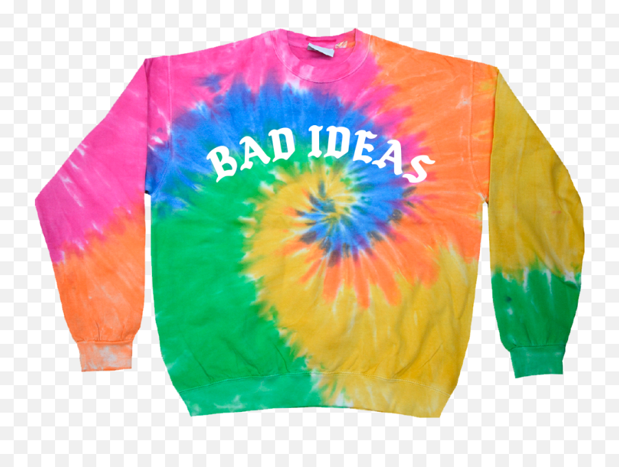 Bad Ideas Tie Dye Crewneck - Moletom Bad Ideas Tessa Violet Png,Tie Dye Png