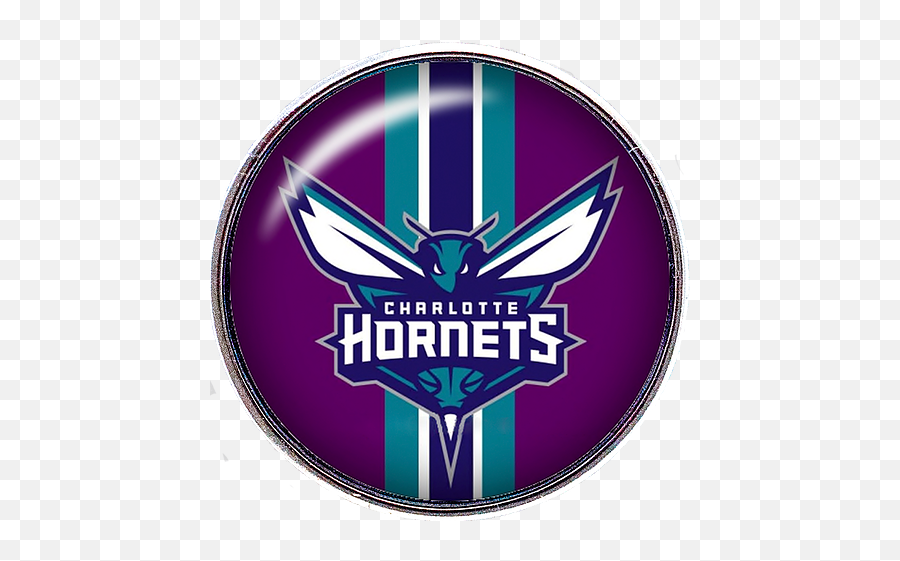 20mm Charlotte Hornets Nba Basketball Logo Snap Charm Tropicaltrinkets - Charlotte Hornets Logo Png,Basketball Logo