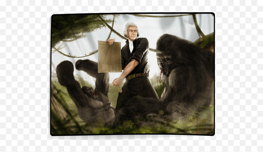 Thomas Jefferson Vs Gorilla - Thomas Jefferson Gorillas Png,Thomas Jefferson Png