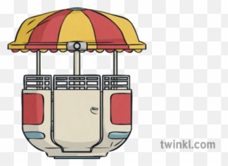 Ferris Wheel Carriage Red Funfair Playground Fairground Park - Drawing png