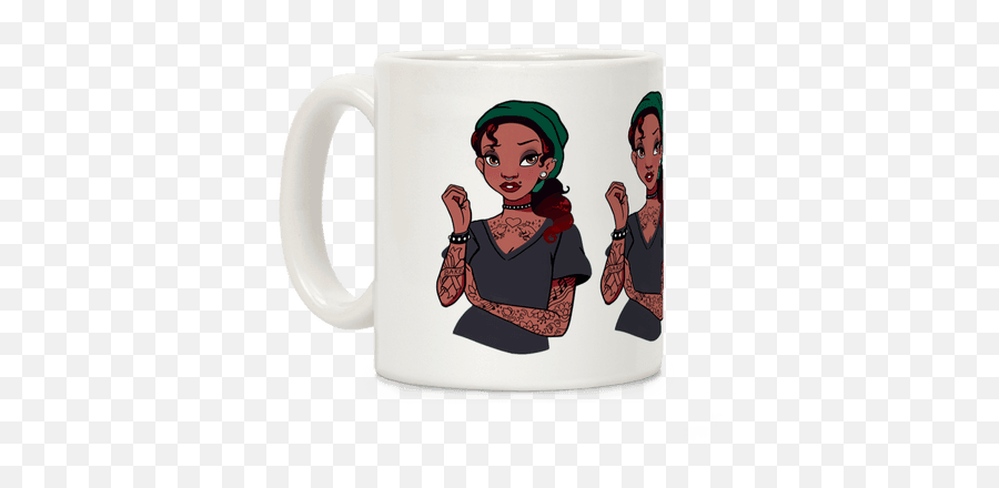 Download Hd Punk Princess Tiana Parody Coffee Mug - Disney Princess Tiana As A Bad Girl Png,Princess Tiana Png