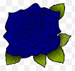 Roses Clipart Art - Blue Vector Png Bunga Mawar Biru Animasi