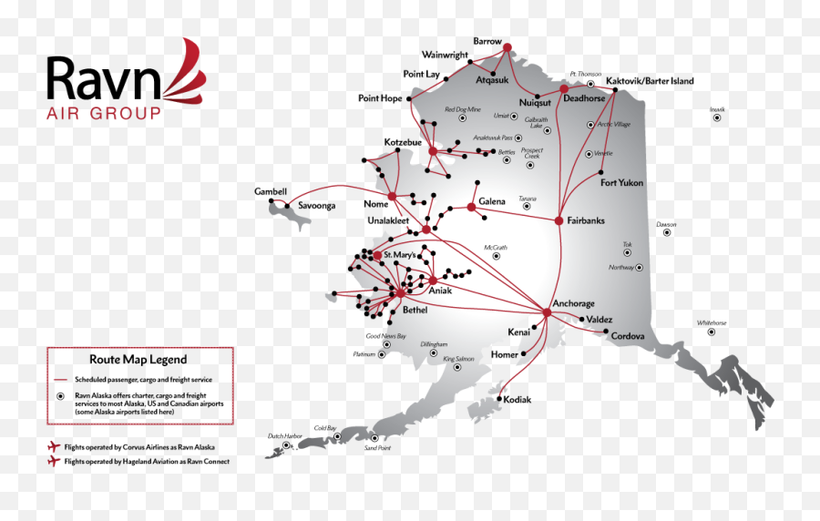 Download Route Map Ravn Alaska - Vertical Png,Alaska Png