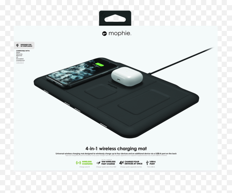 Wholesale Mophie - 4 In 1 Wireless Charging Pad 10w Black Portable Png,Kyocera Hydro Icon