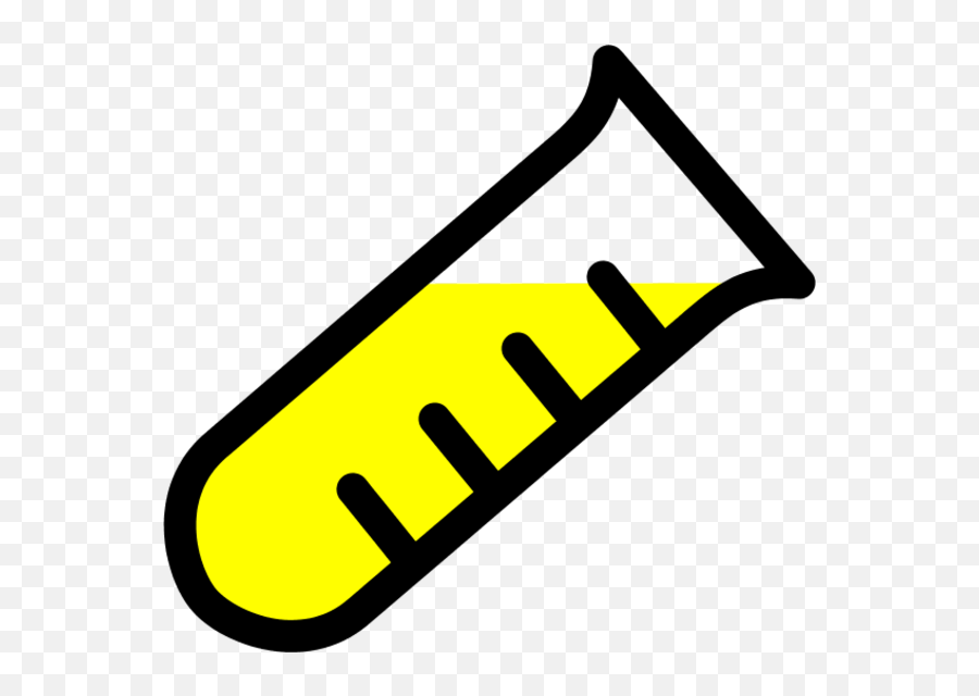 Yellow Test Tube Clip Art Transparent - Test Tube Clipart Png,Yellow Lab Icon Png