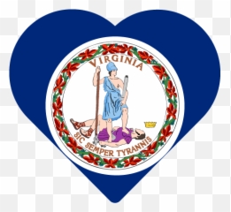 Vector Country Flag Of Virginia - Heart World Flags State Income Tax Brackets 2019 png