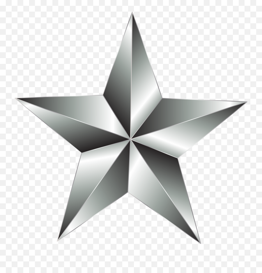 Download Medium Image - Silver Star Logo Png,3d Star Png