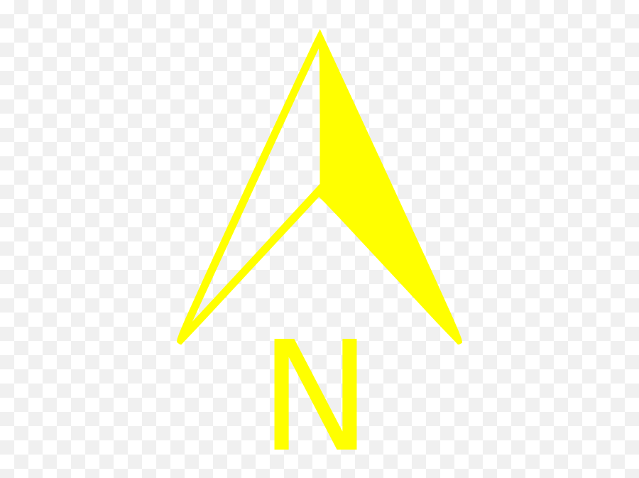 Yellow North Arrow Clip Art - Vector Clip Art Png,North Icon