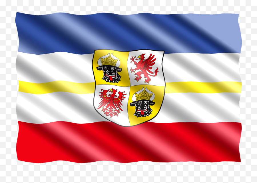 Germanyflagregionsmecklenburg Western Pomeraniafree - Flagge Mecklenburg Vorpommern Png,German Flag Transparent