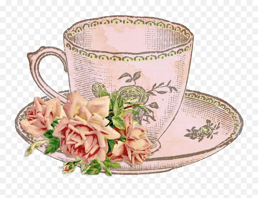 Vintage Tea Cup Clipart Png Transparent
