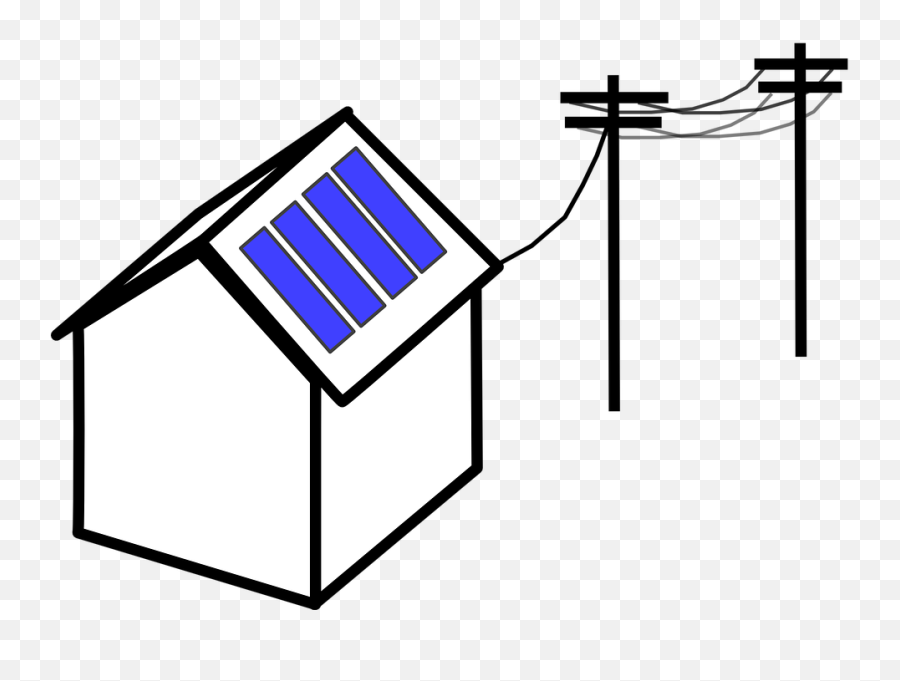 Hut Electrified Solar Panels - Free Vector Graphic On Pixabay Electric Power Electricity Clipart Png,Solar Panels Png