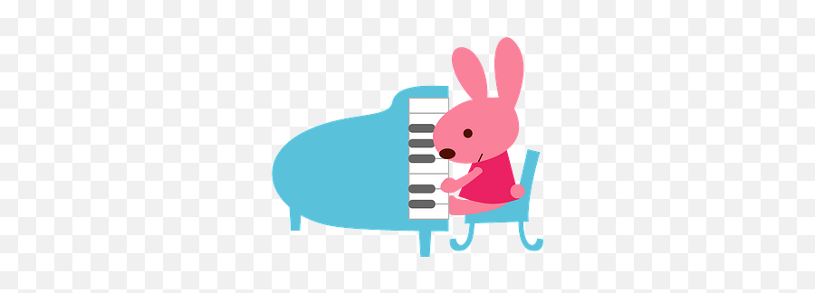Rabbit Playing Piano Clipart Free Download Creazilla - Rabbit Playing Piano Cartoon Png,Piano Clipart Transparent