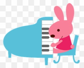 Rabbit Playing Piano Clipart Free Download Creazilla - Playing Piano Cartoon png
