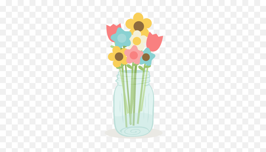 Flowers In Mason Jar Svg Cutting Files Doodle Cut For - Vase Png,Painting Clipart Png