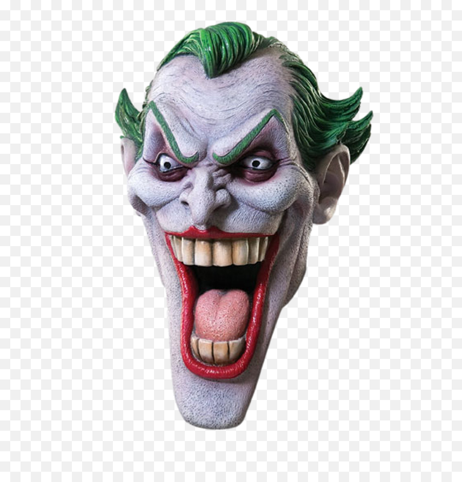 Deluxe Latex Batman Joker Mask - Joker Halloween Masks Png,Batman Joker Logo