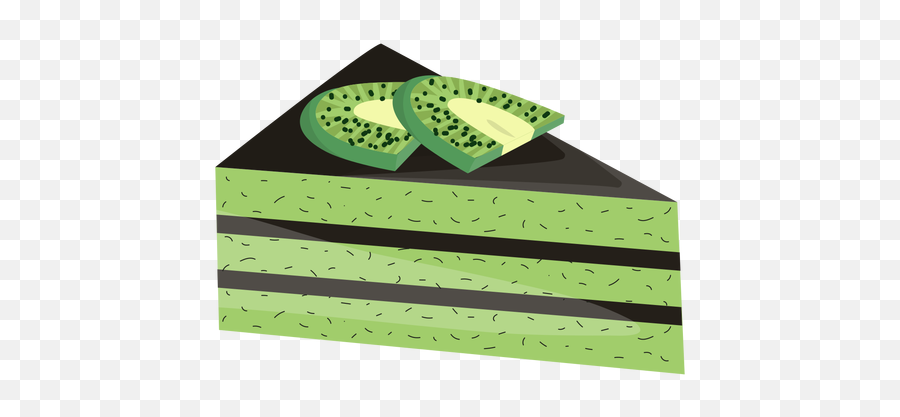 Triangle Cake Slice With Kiwi - Transparent Png U0026 Svg Vector Fruit,Cake Slice Png