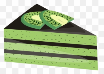 Triangle Cake Slice With Kiwi - Transparent Png U0026 Svg Vector Fruit,Cake Slice Png