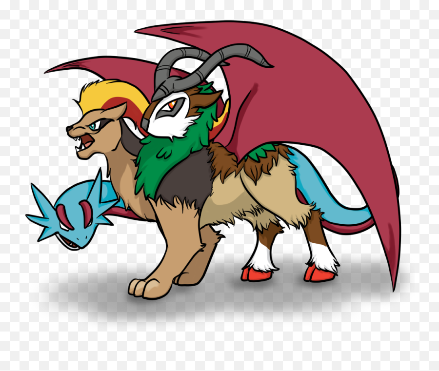 Download Chimera Clipart Dungeons And Dragons - Gogoat And Pyroar Dragon Png,Chimera Png
