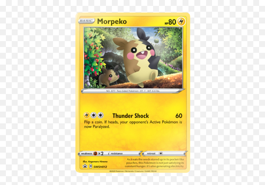 Morpeko Swsh012 Holo Pokemon Promo Card - Morpeko Pokemon Card Png,Pokemon Cards Png