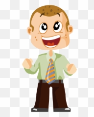 Computer File Man Transprent Png - Excited Man Cartoon,Excited Png