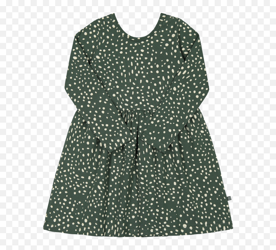 Wild Dots Dress Ls Moss - Polka Dot Png,Dot Pattern Png