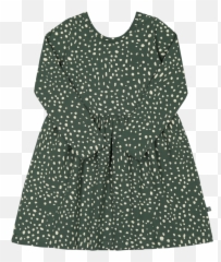 Wild Dots Dress Ls Moss - Polka Dot Png,Dot Pattern Png