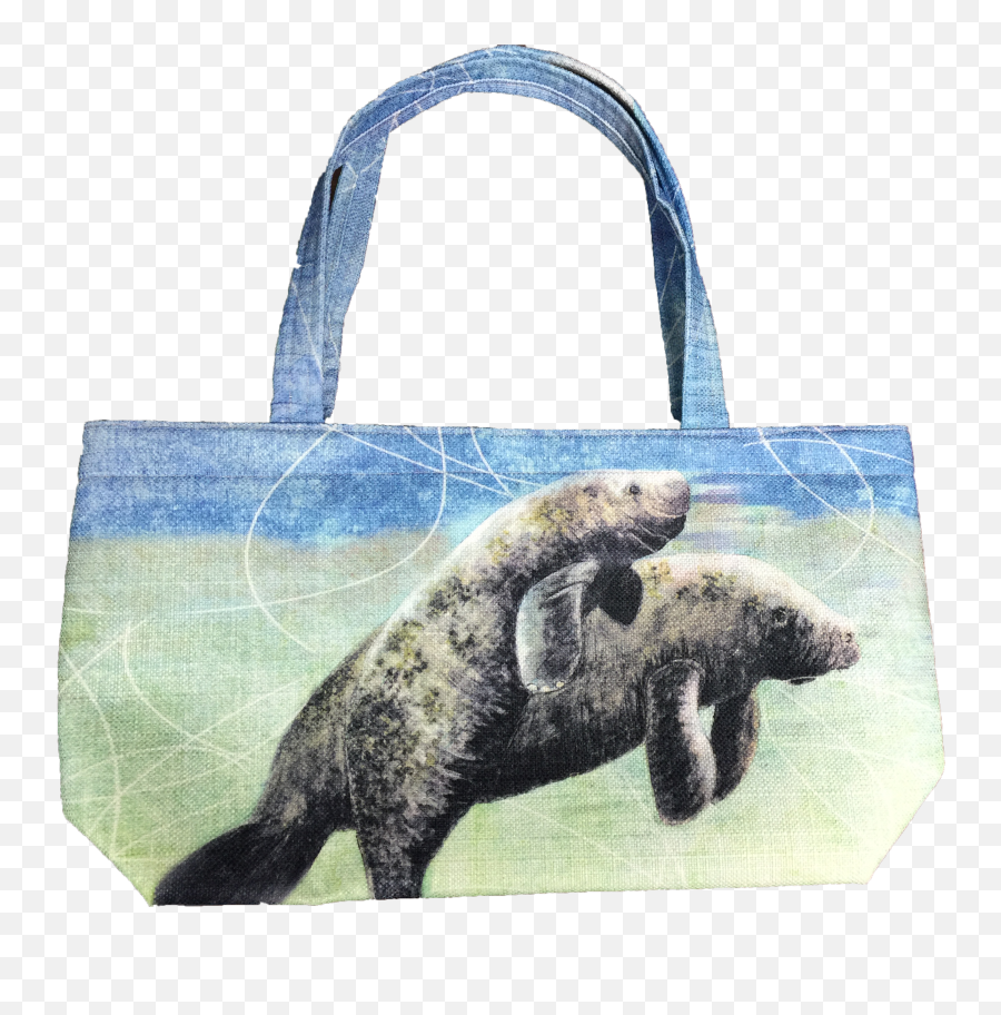 Take A Manatee Mom And Calf Everywhere You Go With This - Tote Bag Png,Manatee Png