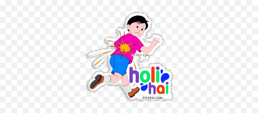 Holi Hai Glitter Scrap Picdesicom - Holi Gif In Hindi Png,Glitter Gif Transparent
